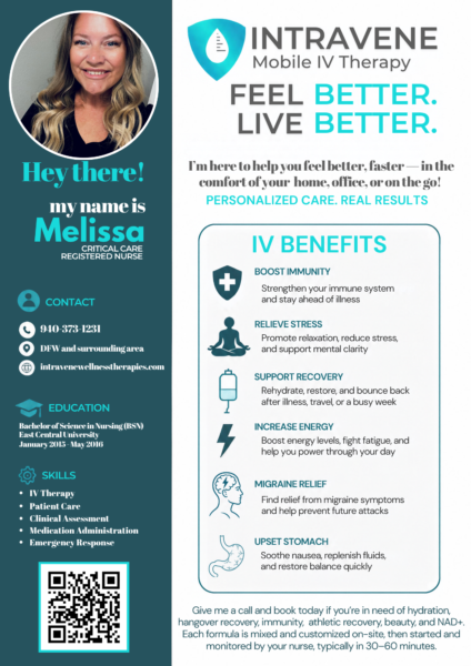Intravene Mobile IV Therapy by Melissa