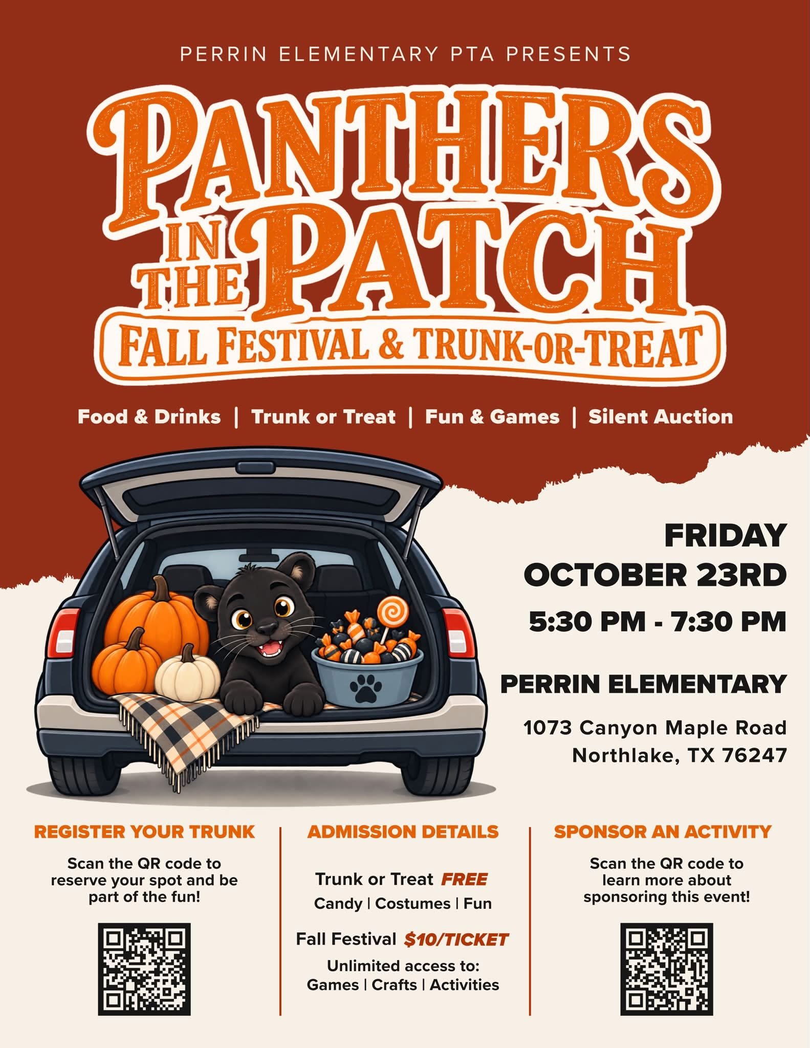 Panthers in the Patch: Fall Festival & Trunk-or-Treat
